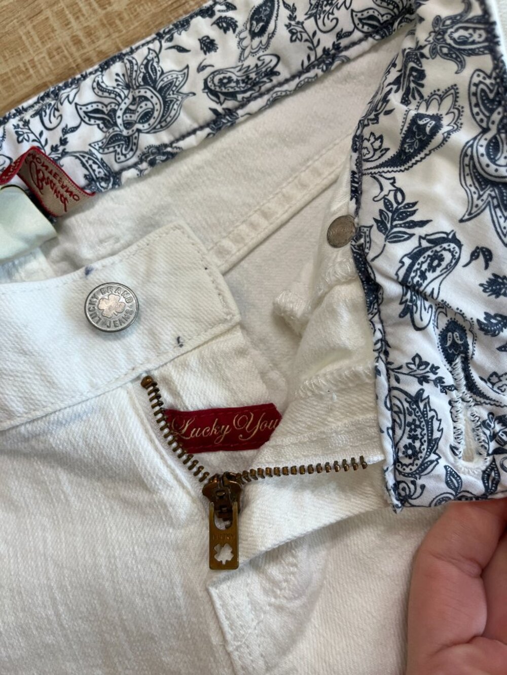 Womens Lucky Brand White Cropped Jeans - 0/25 - Picture 7 of 8